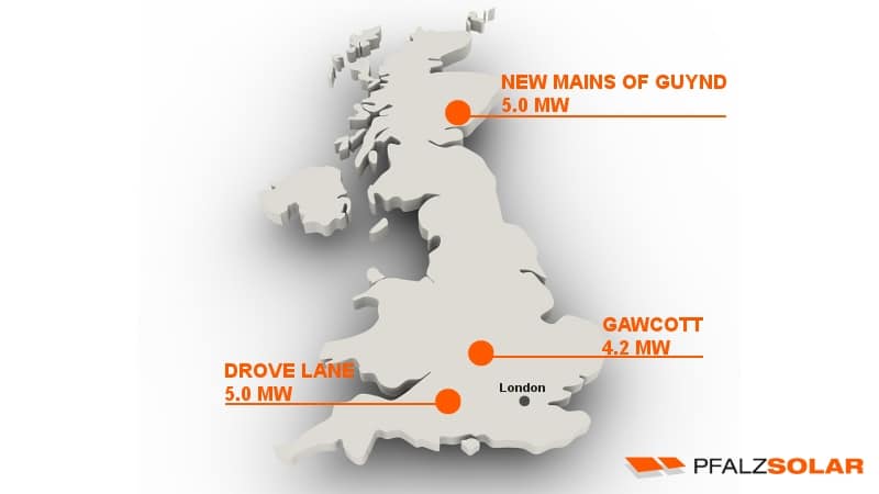 PFALZSOLAR completes three large scale pv projects in uk